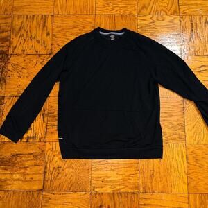 Athletic Works Black Pullover Medium Cotton Blend with Hoodie Pouch